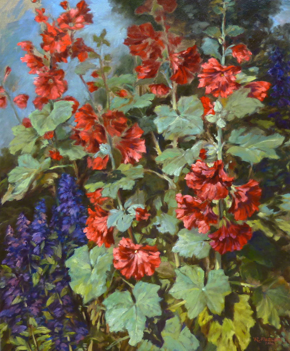 Malven und Rittersporn