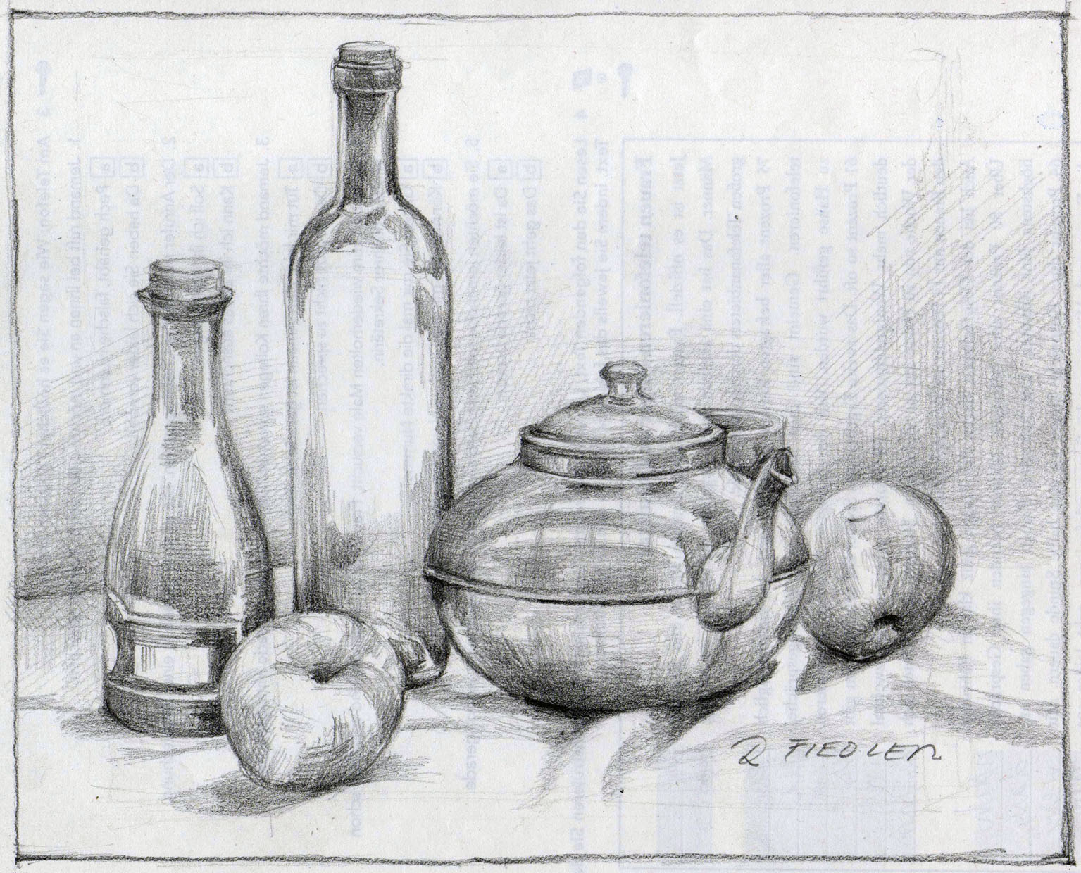 Stilleben mit Teekanne