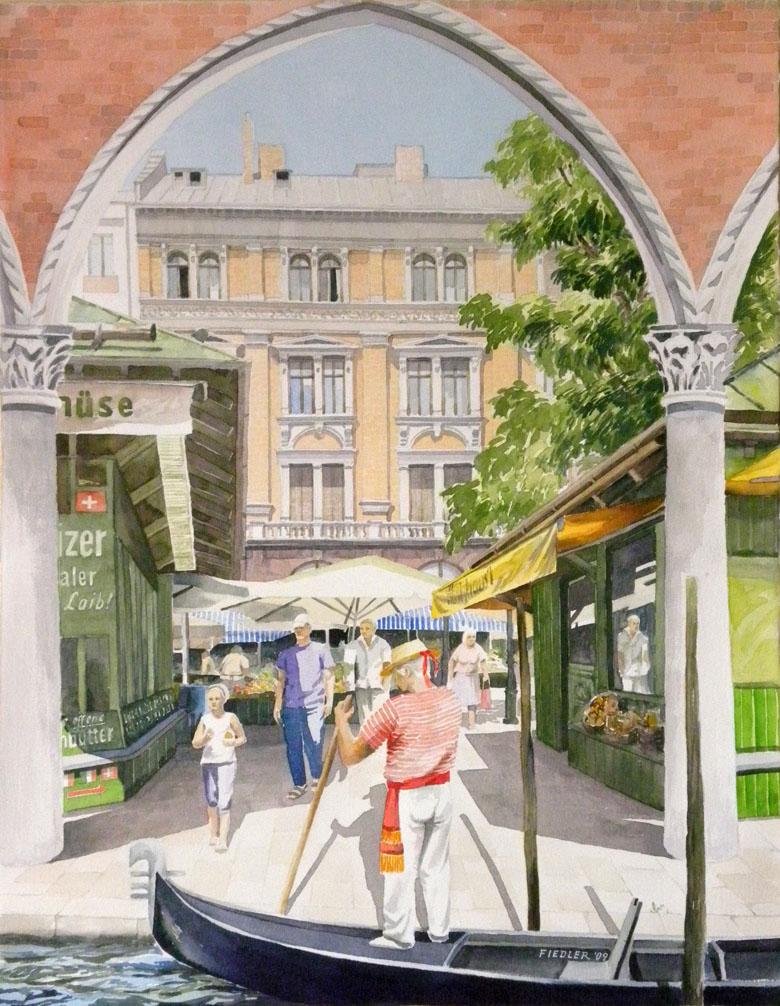 Viktualienmarkt München oder Erinnerung an Venedig