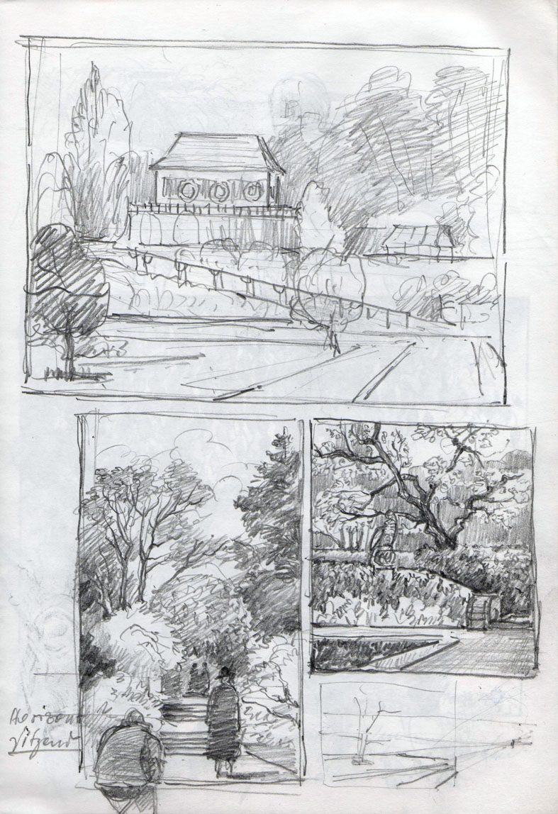 Skizzenblatt Botanischer Garten München