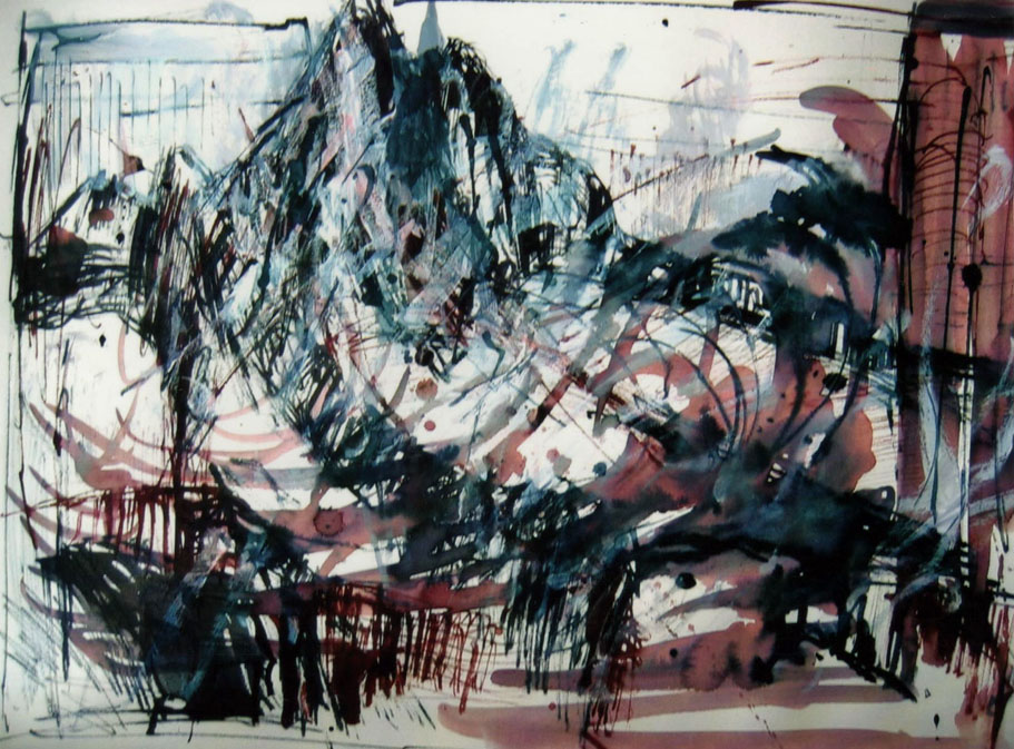 Aufziehendes Unwetter am Schreckhorn